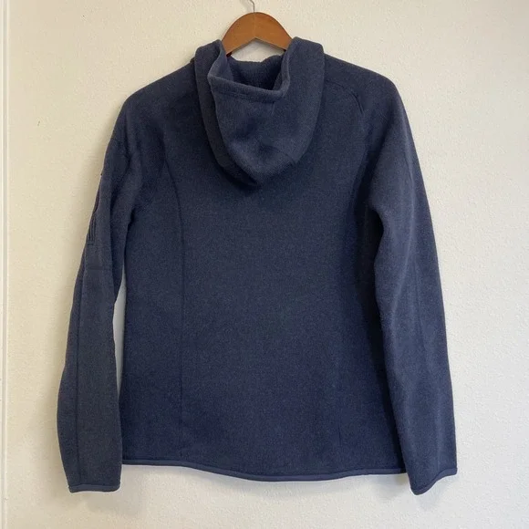 Patagonia Better Sweater Hoody Fleece Jacket womens Large Navy Blue Full Zip - Picture 2 of 12